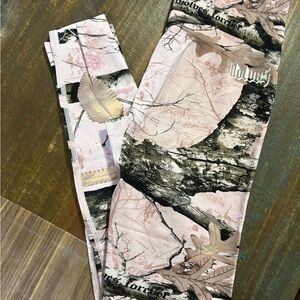Pink and Brown Camouflage Leggings
